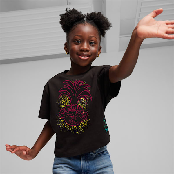 PUMA x TROLLS Kids' Graphic T-shirt, PUMA Black, extralarge-AUS