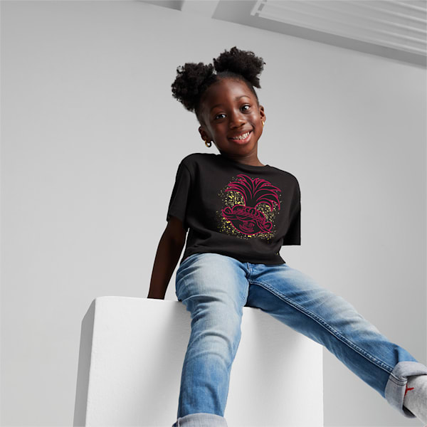 PUMA x TROLLS Kids' Graphic T-shirt, PUMA Black, extralarge-AUS