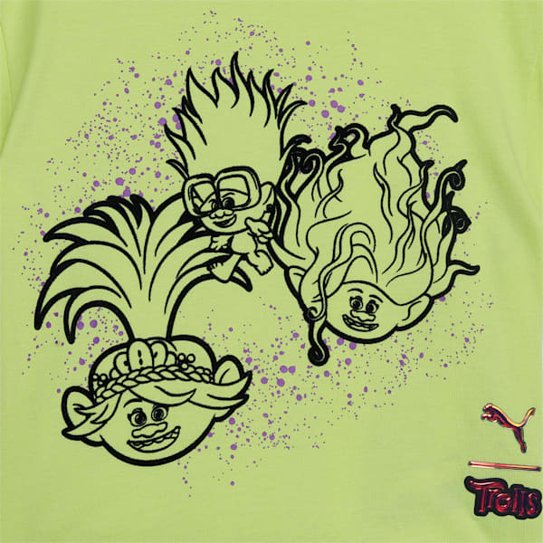 PUMA x TROLLS Kids' Graphic T-shirt, Lime Sheen, extralarge-IND