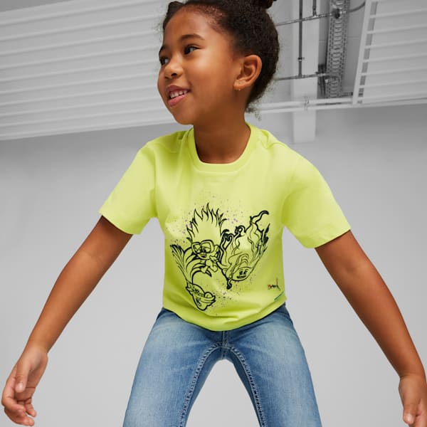 PUMA x TROLLS Kids' Graphic T-shirt, Lime Sheen, extralarge-IND