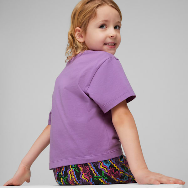 PUMA x TROLLS Little Kids' Graphic Tee, Ultraviolet, extralarge