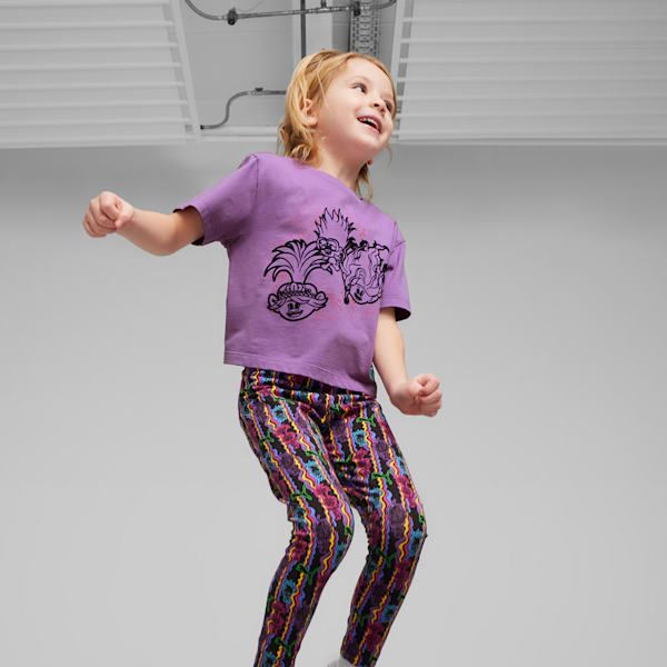 Playera estampada para niñas PUMA x TROLLS, Ultraviolet, extralarge