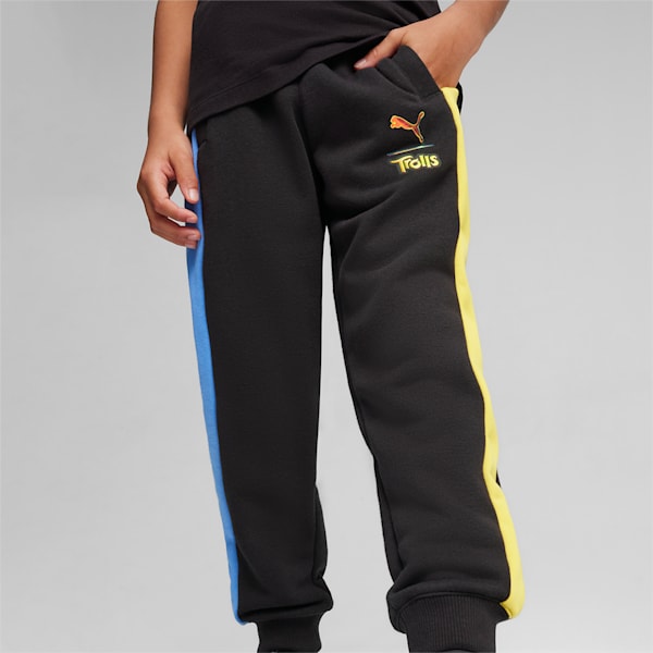 PUMA x TROLLS Kids' T7 Track Pants, PUMA Black, extralarge-AUS