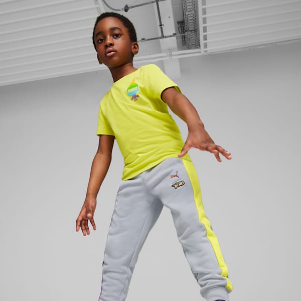 PUMA x TROLLS Kids' T7 Track Pants, Gray Fog, extralarge-IND