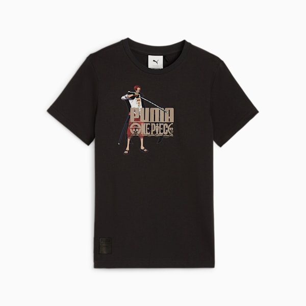 キッズ PUMA x ワンピース 半袖 Tシャツ 128-164cm, PUMA Black, extralarge-JPN