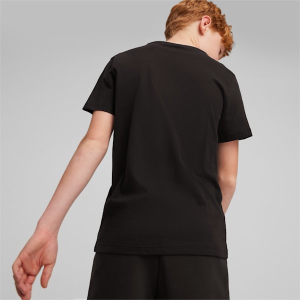キッズ PUMA x ワンピース 半袖 Tシャツ 128-164cm, PUMA Black, extralarge-JPN