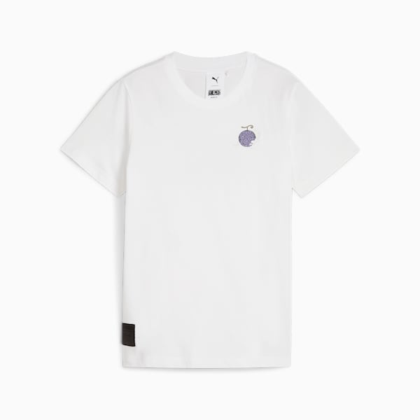 キッズ PUMA x ワンピース 半袖 Tシャツ 128-164cm, PUMA White, extralarge-IDN