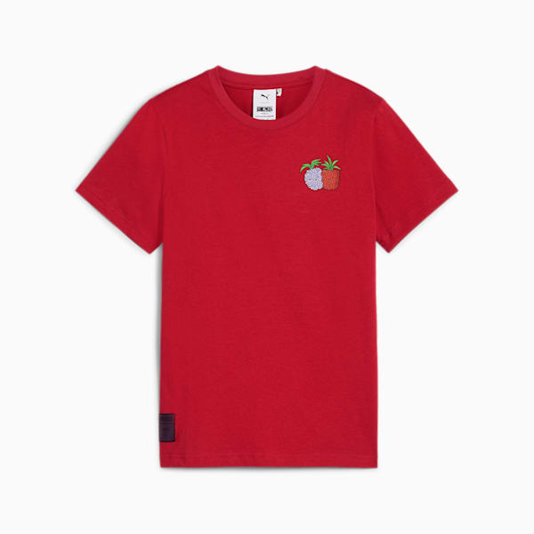 キッズ PUMA x ワンピース 半袖 Tシャツ 128-164cm, Club Red, extralarge-IDN