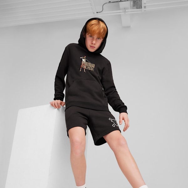PUMA x ONE PIECE Youth Hoodie, PUMA Black, extralarge