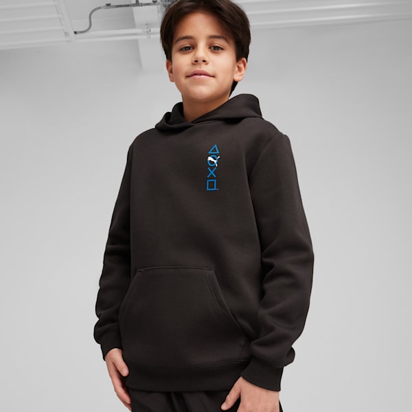 PUMA x PLAYSTATION® Big Kids' Hoodie, PUMA Black, extralarge