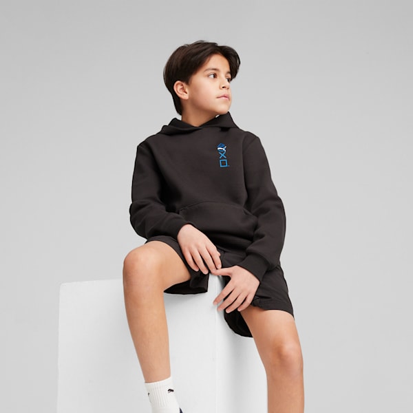 Sudadera con capucha juvenil PUMA x PLAYSTATION®, PUMA Black, extralarge