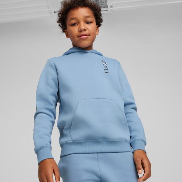 Chandail à capuchon PUMA x PLAYSTATION® pour grands enfants, Zen Blue, extralarge