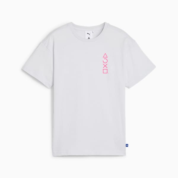 PUMA x PLAYSTATION® Big Kids' Tee II, Silver Mist, extralarge