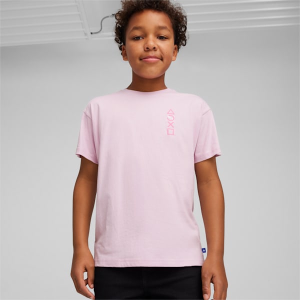 キッズ ボーイズ PUMA x PlayStation エレベーテッド 半袖 Tシャツ 128-164cm, Grape Mist, extralarge-IND