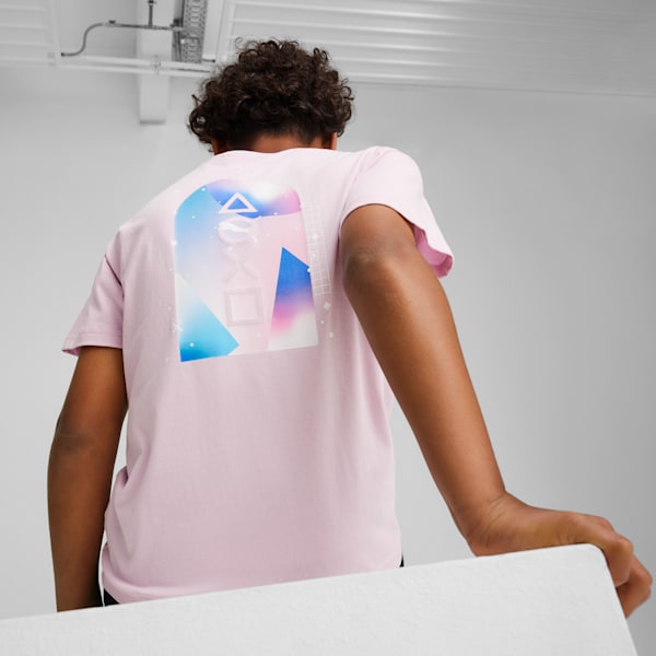 PUMA x PLAYSTATION® Big Kids' Tee II, Grape Mist, extralarge