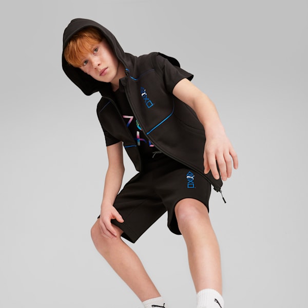 PUMA x PLAYSTATION Youth Sleeveless Hoodie, PUMA Black, extralarge-IND