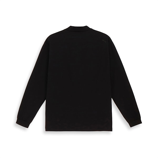 メンズ ゴルフ Pロゴ ミニワッフル ストレッチ トップス 長袖, PUMA Black, extralarge-JPN