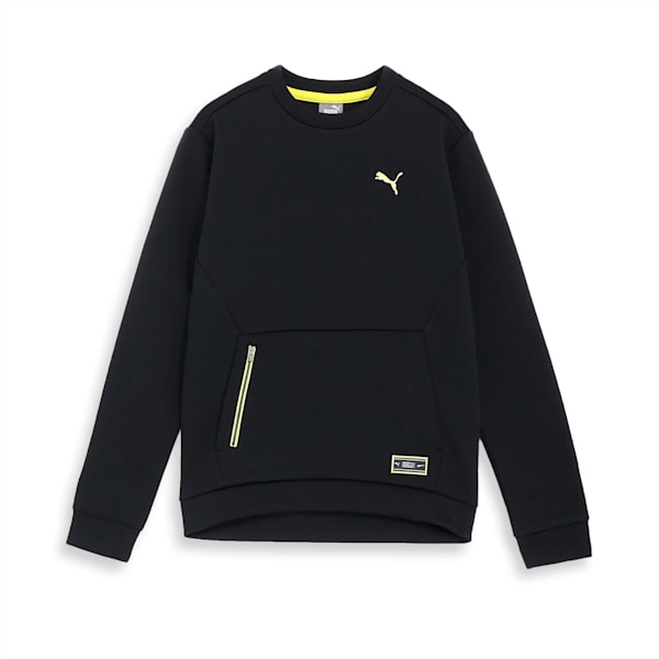 メンズ ゴルフ ストレッチ スローガン ロゴ クルー スウェット, PUMA Black, extralarge-JPN
