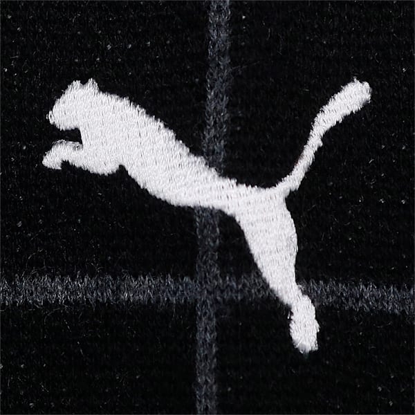 メンズ ゴルフ ビッグ プーマ ロゴ チェック クルーネック ニット スウェット, PUMA Black, extralarge-JPN