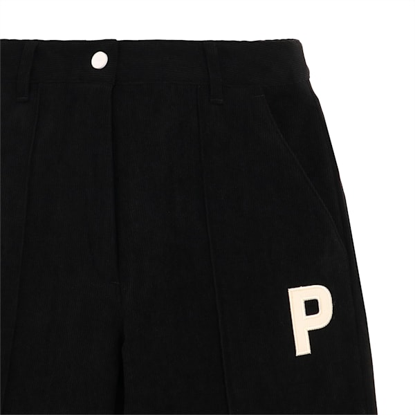 ウィメンズ ゴルフ Pロゴ ストレッチ コーデュロイ バギーパンツ, PUMA Black, extralarge-JPN