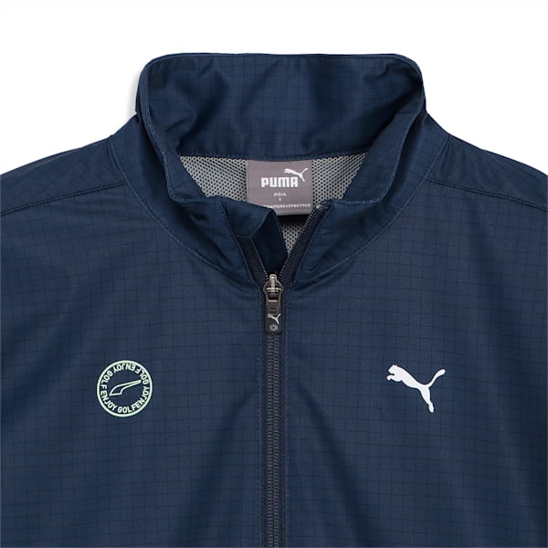 ウィメンズ ゴルフ ハイパーストレッチ ミニ チェック フルジップ スタンド ジャケット, Deep Navy, extralarge-JPN