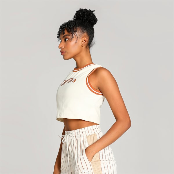TEAM Women's Graphic Crop Top, Alpine Snow, extralarge-IND