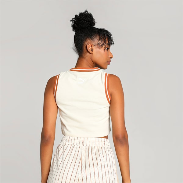 TEAM Women's Graphic Crop Top, Alpine Snow, extralarge-IND