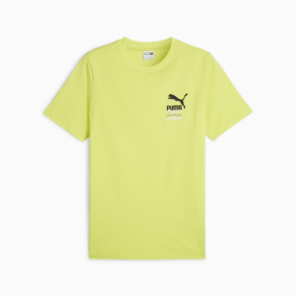 BRAND LOVE Men's Graphic Tee, Lime Sheen, extralarge