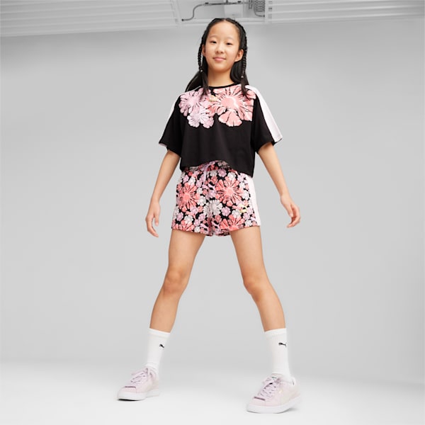 T7 SNFLR Girls' Shorts, PUMA Black, extralarge