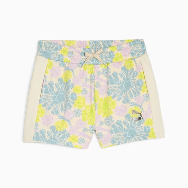 Shorts con estampado integral juvenil T7 SUNFLOWER, Alpine Snow, extralarge