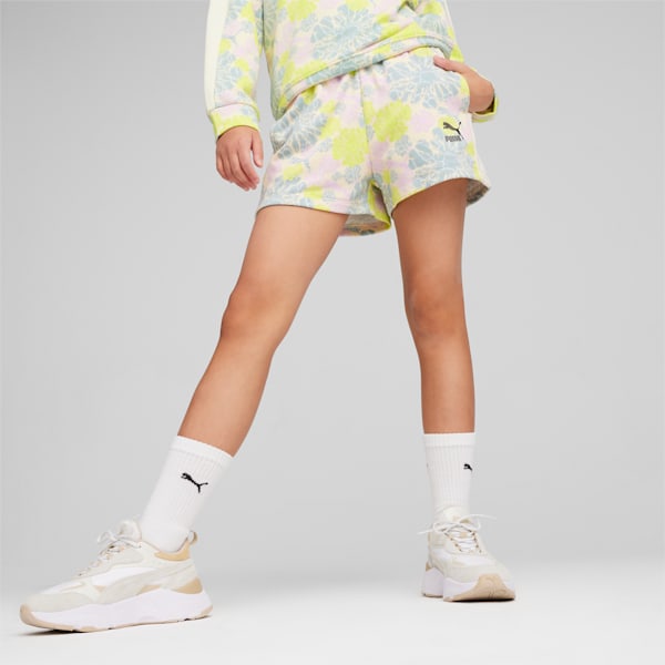 Shorts con estampado integral juvenil T7 SUNFLOWER, Alpine Snow, extralarge