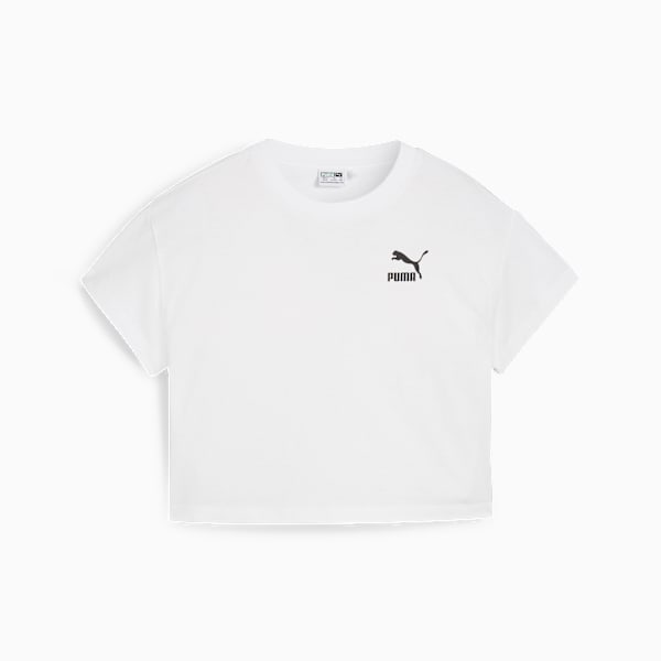 BETTER CLASSICS Big Kids' Girl's Tee, PUMA White, extralarge