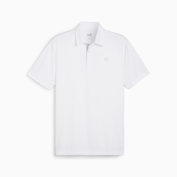Pure Solid Men's Golf Polo, White Glow, extralarge