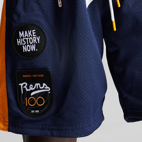 PUMA x BLACK FIVES Rens 100 Men's Basketball Shorts, PUMA Navy-Yellow Sizzle, extralarge