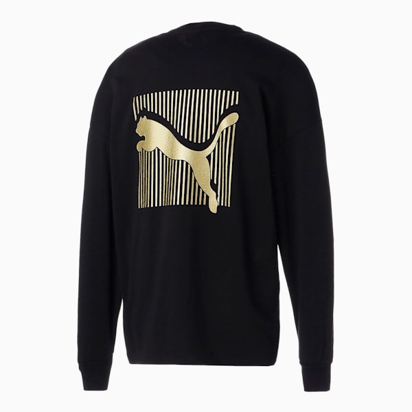 ユニセックス PUMA x BFGU Graphic Project グラフィック 長袖 Tシャツ, Puma Black, extralarge-JPN