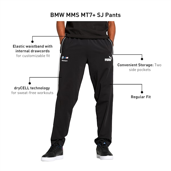 BMW M Motorsport Men's MT7+ SJ Pants, PUMA Black, extralarge-IND