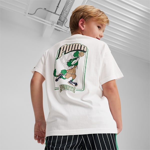 FOR THE FANBASE Youth Graphic T-shirt, PUMA White, extralarge-AUS