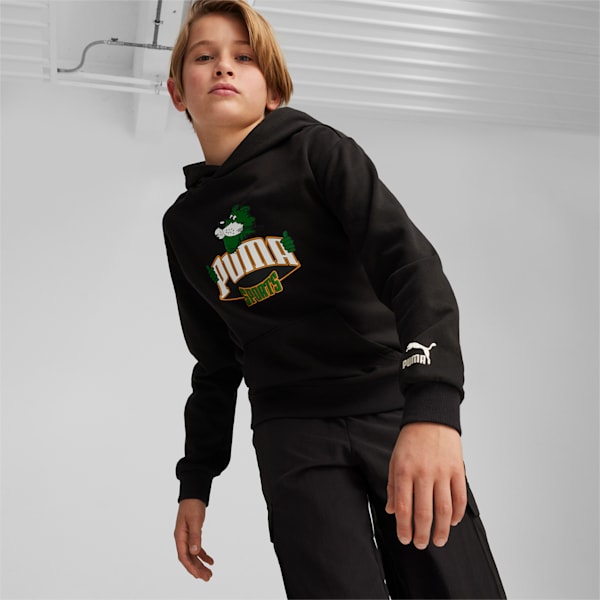 FOR THE FANBASE Big Kids' Hoodie, PUMA Black, extralarge