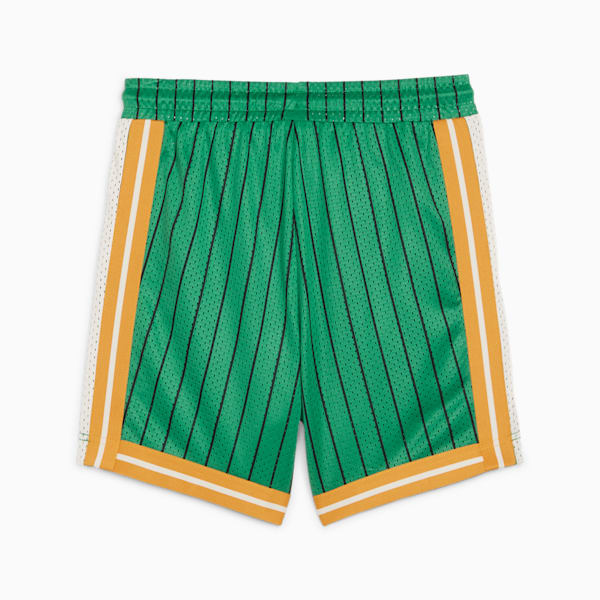 For the Fanbase Big Kids' Basketball Shorts, Archive Green, extralarge