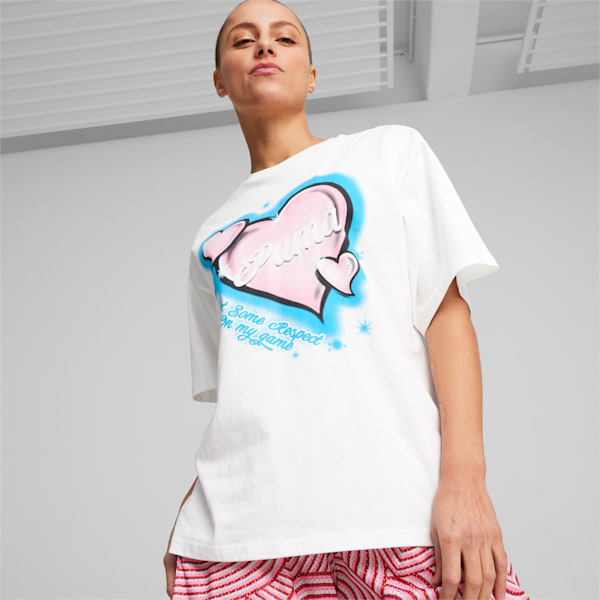 Game Love Women's Basketball T-shirt, PUMA White, extralarge-AUS