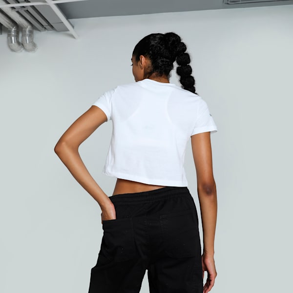 BMW MMS Vintage Logo Women's Slim Fit T-shirt, PUMA White, extralarge-IND