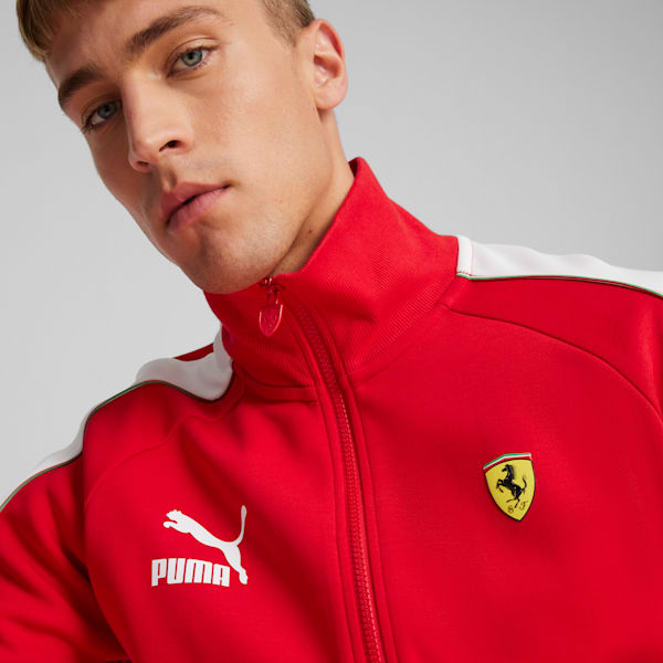 Scuderia Ferrari Race Iconic T7 Men's Motorsport Jacket, Rosso Corsa, extralarge-IND