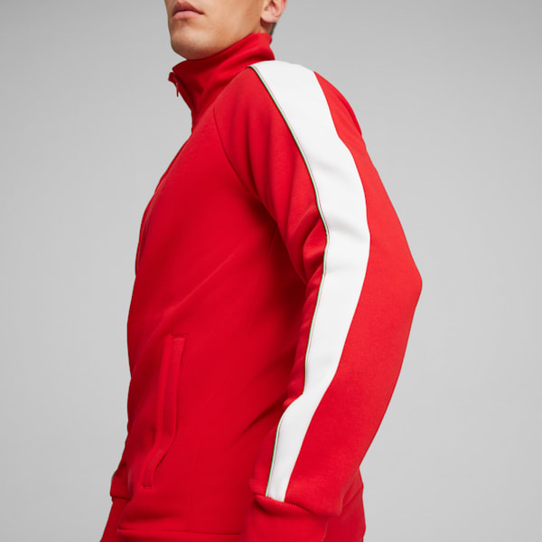 Scuderia Ferrari Race Iconic T7 Men's Motorsport Jacket, Rosso Corsa, extralarge-IND