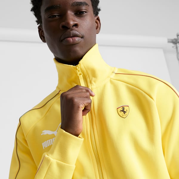 Scuderia Ferrari Race Iconic T7 Men's Motorsport Jacket, Speed Yellow-Puma Black, extralarge