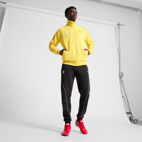 Scuderia Ferrari Race Iconic T7 Men's Motorsport Jacket, Speed Yellow-Puma Black, extralarge