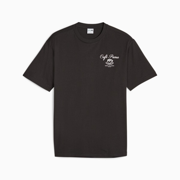 CLASSICS CAFE PUMA Men's Tee, PUMA Black, extralarge