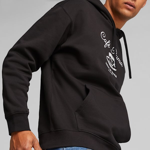 Sudadera con capucha CLASSICS CAFE PUMA para hombre, PUMA Black, extralarge