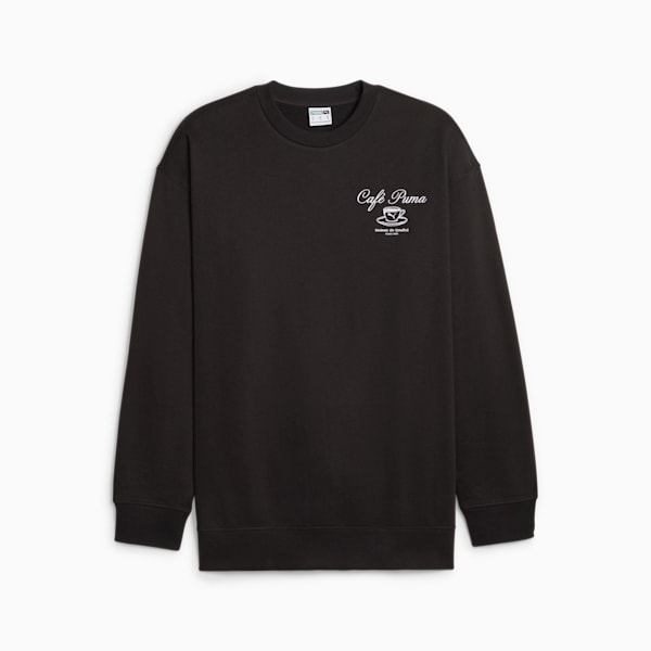Sudadera CLASSICS CAFE PUMA para hombre, PUMA Black, extralarge