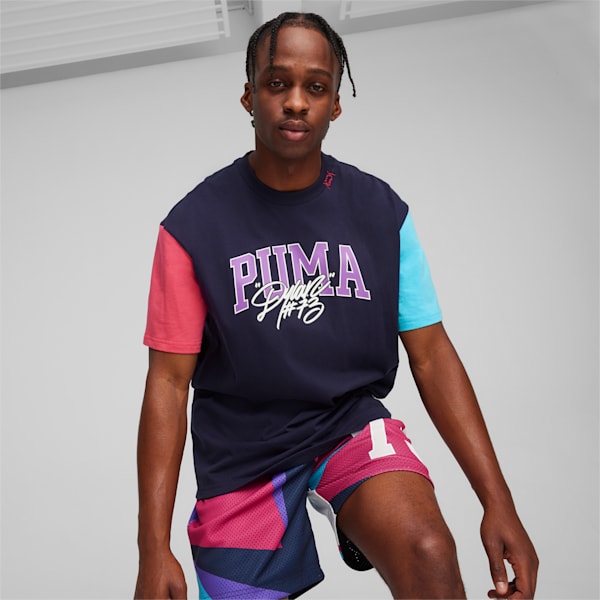 メンズ バスケットボール ディラン ギフト ショップ 半袖 Tシャツ I, PUMA Navy, extralarge-JPN