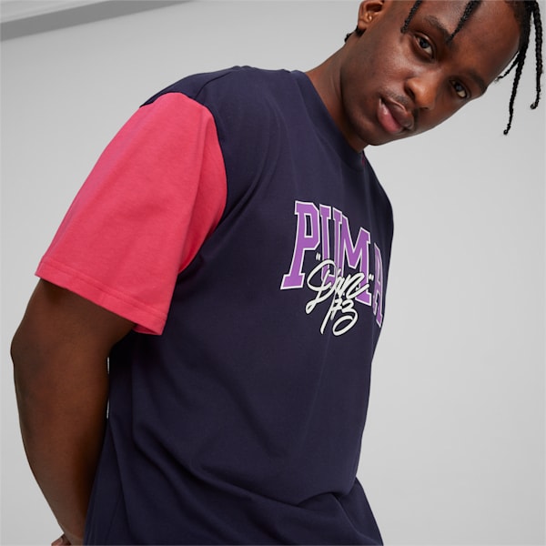 メンズ バスケットボール ディラン ギフト ショップ 半袖 Tシャツ I, PUMA Navy, extralarge-IND
